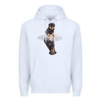White rottweiler reflection t shirt funny father's day dog gifts Premium Hoodie - linhVisuals