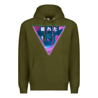 Army Green tired japanese otaku   abandoned city street art t shirt Premium Hoodie - linhVisuals