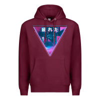 Burgundy tired japanese otaku   abandoned city street art t shirt Premium Hoodie - linhVisuals