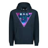 Navy tired japanese otaku   abandoned city street art t shirt Premium Hoodie - linhVisuals