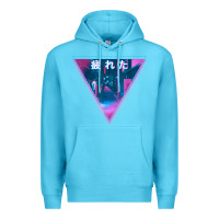 Ocean Blue tired japanese otaku   abandoned city street art t shirt Premium Hoodie - linhVisuals