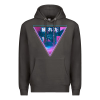 Smoke tired japanese otaku   abandoned city street art t shirt Premium Hoodie - linhVisuals
