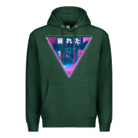 Sports Green tired japanese otaku   abandoned city street art t shirt Premium Hoodie - linhVisuals