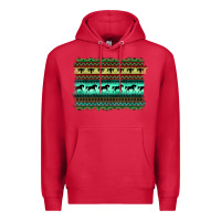 Cardinal turquoise aztec bullskull and horse Premium Hoodie - BarkalooDesign