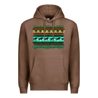 Chestnut turquoise aztec bullskull and horse Premium Hoodie - BarkalooDesign