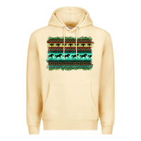 Pina Colada turquoise aztec bullskull and horse Premium Hoodie - BarkalooDesign