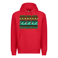 Red turquoise aztec bullskull and horse Premium Hoodie - BarkalooDesign