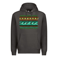 Smoke turquoise aztec bullskull and horse Premium Hoodie - BarkalooDesign