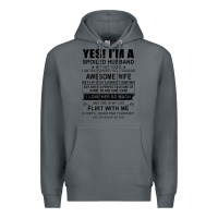 Rock yes i'm a spoiled husband ..awesome wife t shirt Premium Hoodie - linhVisuals