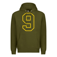 Army Green number #9 sports jersey uniform Premium Hoodie - linhVisuals