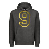 Charcoal Heather number #9 sports jersey uniform Premium Hoodie - linhVisuals