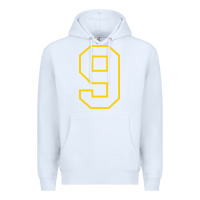 White number #9 sports jersey uniform Premium Hoodie - linhVisuals