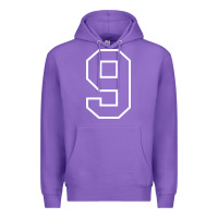 Purple number #9 sports jersey uniform Premium Hoodie - linhVisuals