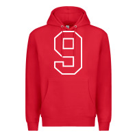 Red number #9 sports jersey uniform Premium Hoodie - linhVisuals