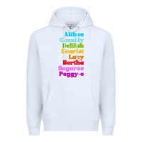 White althea cassidy name woman mans Premium Hoodie - linhVisuals