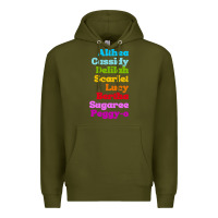 Army Green althea cassidy name woman mans Premium Hoodie - linhVisuals