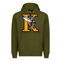 Army Green kalamazoo college vectorized Premium Hoodie - linhVisuals