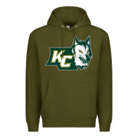 Army Green keuka college wolf vectorized Premium Hoodie - linhVisuals