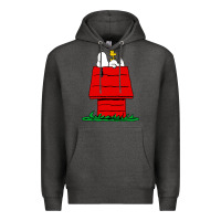 Charcoal Heather peanuts the doghouse Premium Hoodie - linhVisuals