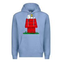 Colony Blue peanuts the doghouse Premium Hoodie - linhVisuals