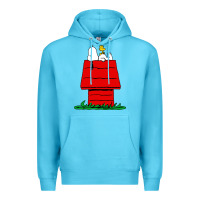 Ocean Blue peanuts the doghouse Premium Hoodie - linhVisuals