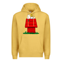 Antique Gold peanuts the doghouse Premium Hoodie - linhVisuals