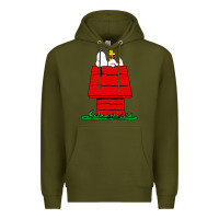 Army Green peanuts the doghouse Premium Hoodie - linhVisuals