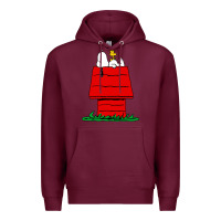Burgundy peanuts the doghouse Premium Hoodie - linhVisuals