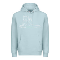 Blue Mist cat butt white Premium Hoodie - linhVisuals