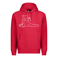 Cardinal cat butt white Premium Hoodie - linhVisuals