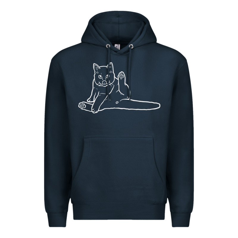 Cat Butt White Premium Hoodie by linhVisuals | Teevron