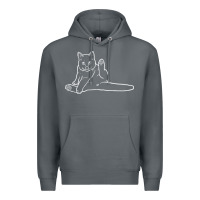 Rock cat butt white Premium Hoodie - linhVisuals