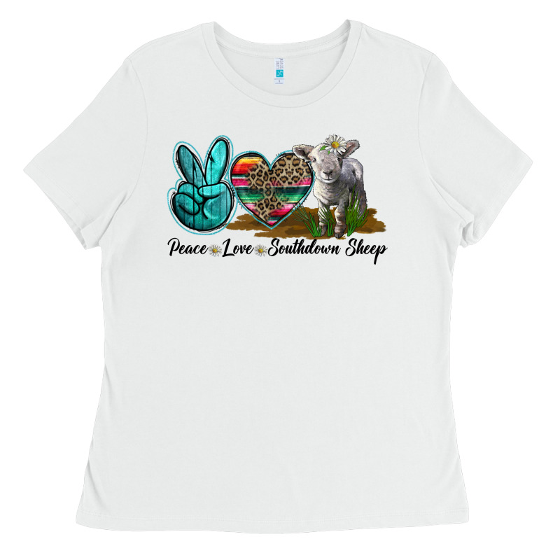 Peace Love Southdown Sheep Ladies Tee by LillyAllenDesigns | Teevron