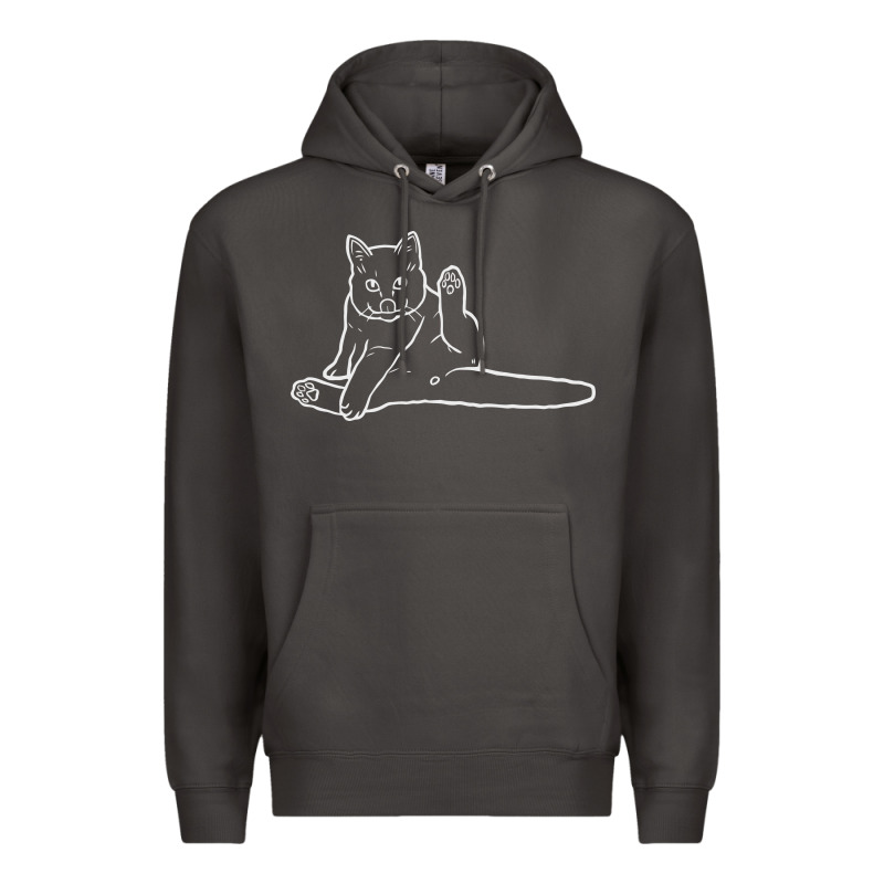Cat Butt White Premium Hoodie by linhVisuals | Teevron