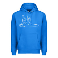 True Royal cat butt white Premium Hoodie - linhVisuals