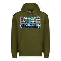 Army Green charleston rainbow road   charleston south carolin Premium Hoodie - linhVisuals