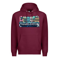 Burgundy charleston rainbow road   charleston south carolin Premium Hoodie - linhVisuals