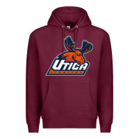 Burgundy utica pioneers vectorized Premium Hoodie - linhVisuals