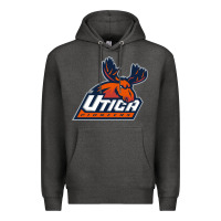 Charcoal Heather utica pioneers vectorized Premium Hoodie - linhVisuals
