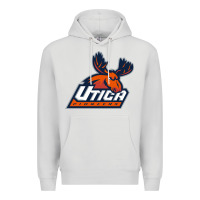 Dove Grey utica pioneers vectorized Premium Hoodie - linhVisuals