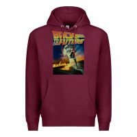 Burgundy back to the future vintage Premium Hoodie - linhVisuals