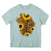 Arona glitter sunflowers leopard patch Heavy Core Tee - RanaPortraitStore