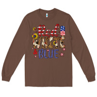 Chestnut red white and blue Long Sleeve Tee - Artiststas