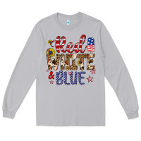 Moon Dust red white and blue Long Sleeve Tee - Artiststas