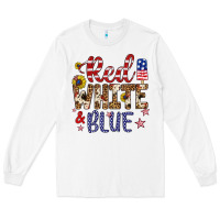 White red white and blue Long Sleeve Tee - Artiststas
