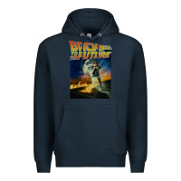 Navy back to the future vintage Premium Hoodie - linhVisuals