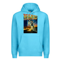 Ocean Blue back to the future vintage Premium Hoodie - linhVisuals