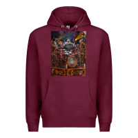 Burgundy Neil Peart cool Premium Hoodie - linhVisuals