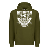 Army Green delorean machine Premium Hoodie - linhVisuals