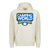 Oatmeal Heather camping world, games Premium Hoodie - linhVisuals